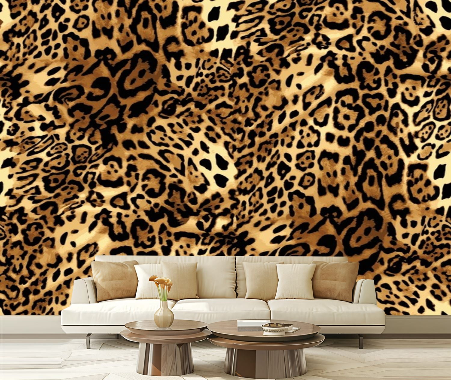 Peel and Stick Wallpaper Canvas Leopard skin animal leather seamless ...