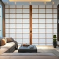 thumbnail image 1 of Peel and Stick Wallpaper Canvas Shoji Modern Art Wall Mural Decor Self Adhesive and Removable 100in x 144in, 1 of 8