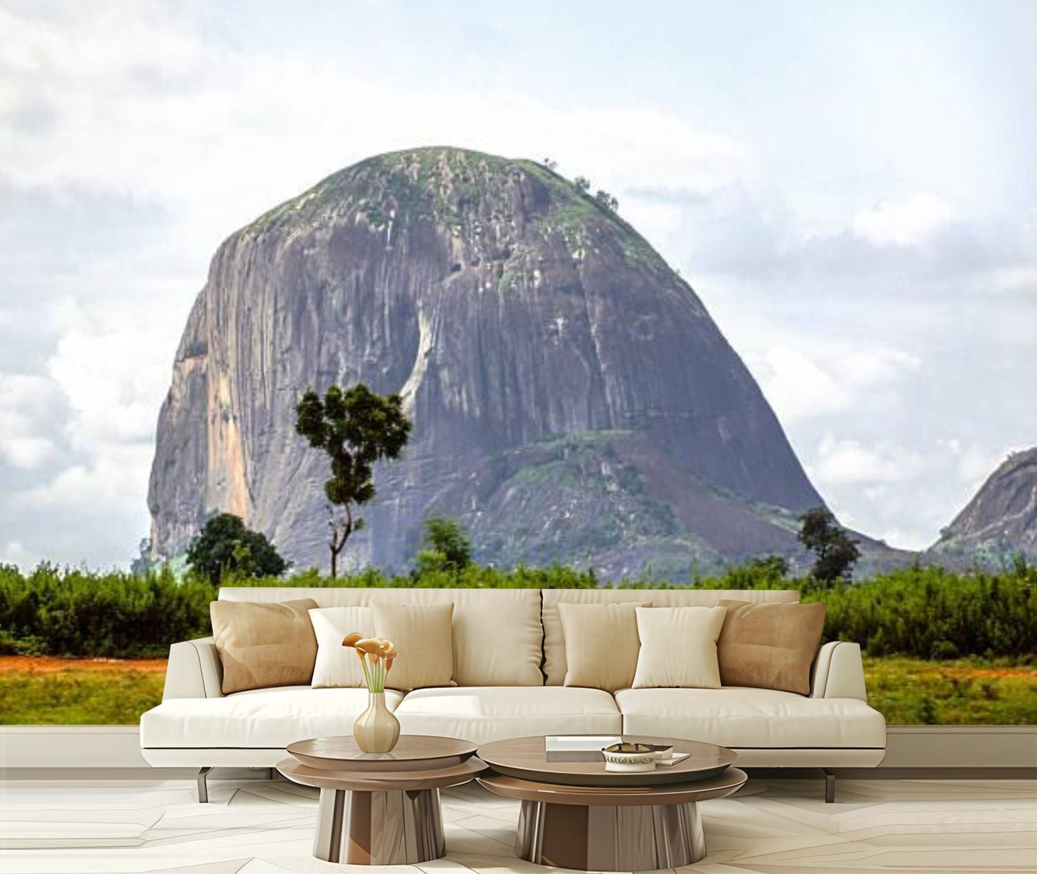 Peel and Stick Wallpaper Canvas Zuma Rock landmark Nigeria Modern Art ...