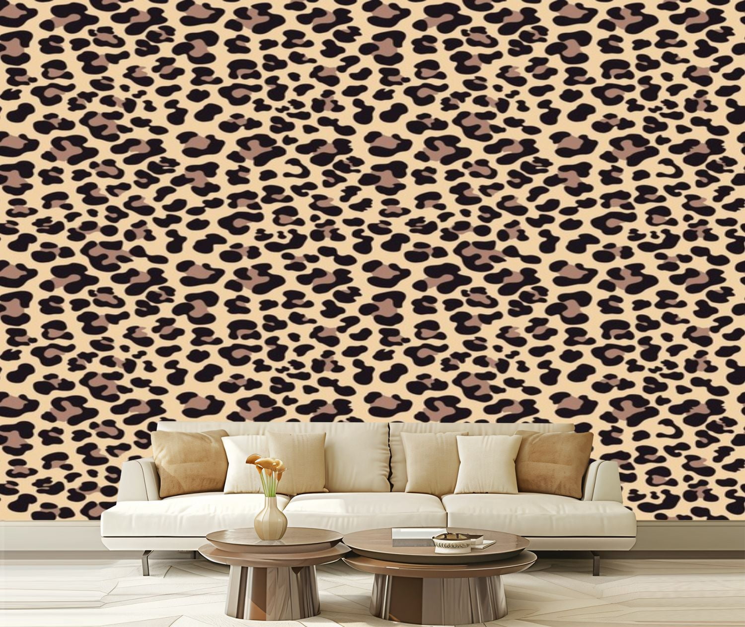 Peel and Stick Wallpaper Canvas leopard print leather texture seamless ...