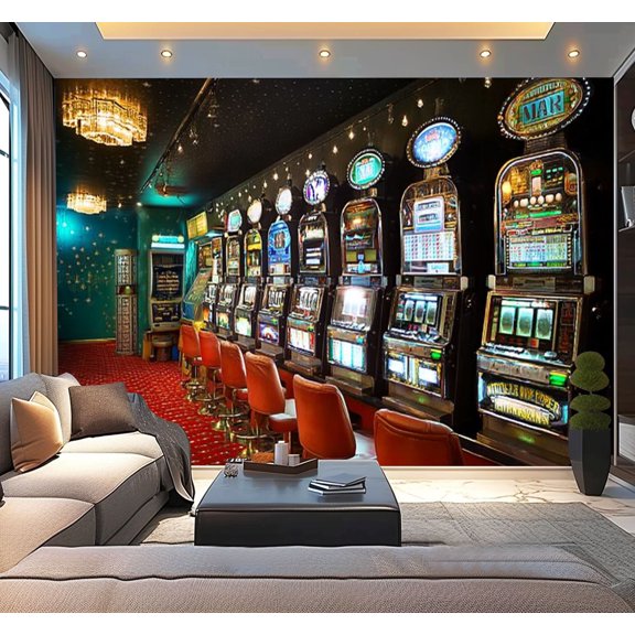 Peel and Stick Wallpaper Casino wait Modern Art Wall Mural Decor Self Adhesive and Removable 100in x 144in