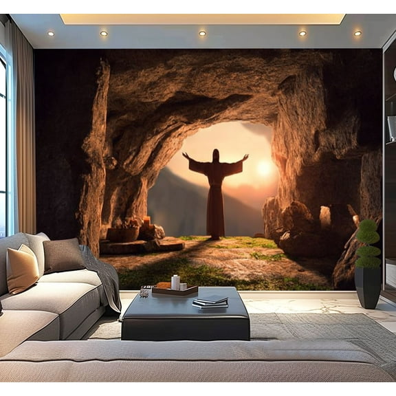 Peel and Stick Wallpaper Caves Modern Art Wall Mural Decor Self Adhesive and Removable 100in x 144in