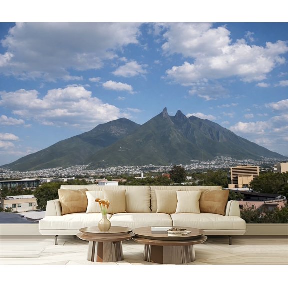 Peel and Stick Wallpaper Cerro de la Silla Modern Art Wall Mural Decor Self Adhesive and Removable 100in x 144in