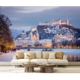 thumbnail image 1 of Peel and Stick Wallpaper Classic view Salzburg Christmas time winter Austria Modern Art Wall Mural Decor Self Adhesive and Removable 69in x 98in, 1 of 8
