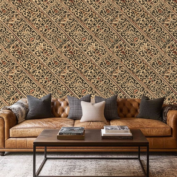 Peel and Stick Wallpaper Contact Paper Ancient ceramic tile Wall floor texture Decorative Self Adhesive and Removable 17.7in x 118in