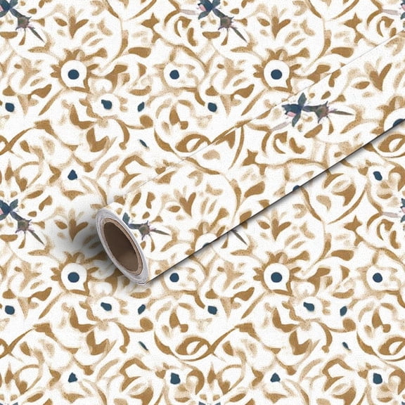 Peel and Stick Wallpaper Contact Paper Beige white luxury Ornament Traditional Ethnic Turkish Indian Self Adhesive and Removable 24in x 118in