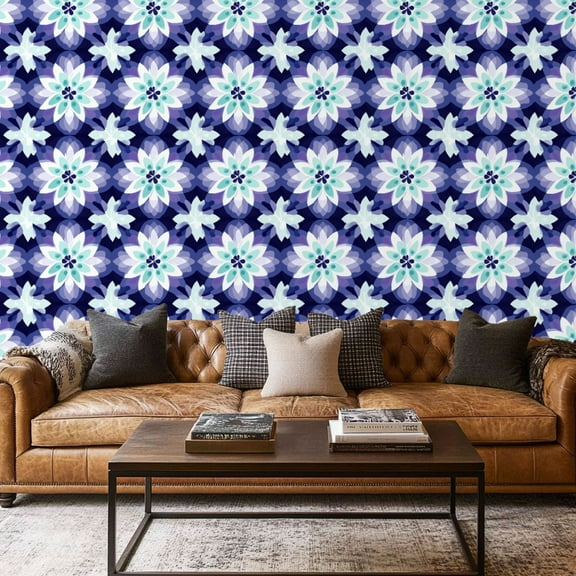Peel and Stick Wallpaper Contact Paper Boho French Flower Stamen Wall Mural Geometric Shapes Abstract Self Adhesive and Removable 17.7in x 118in