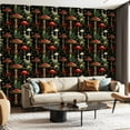 thumbnail image 1 of Peel and Stick Wallpaper Contact Paper Boho Mushroom Forest Black Brown Green Mushrooms Red White Dots Tall Self Adhesive and Removable 24in x 118in, 1 of 8