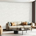 thumbnail image 1 of Peel and Stick Wallpaper Contact Paper Boho Striped Beige White Neutral Curved Lines Interwoven Shapes Self Adhesive and Removable 23.6in x 118in, 1 of 8