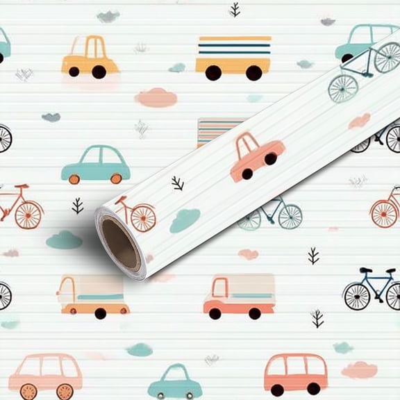 Peel and Stick Wallpaper Contact Paper Cute for kids Colorful model cloud Self Adhesive and Removable 24in x 118in