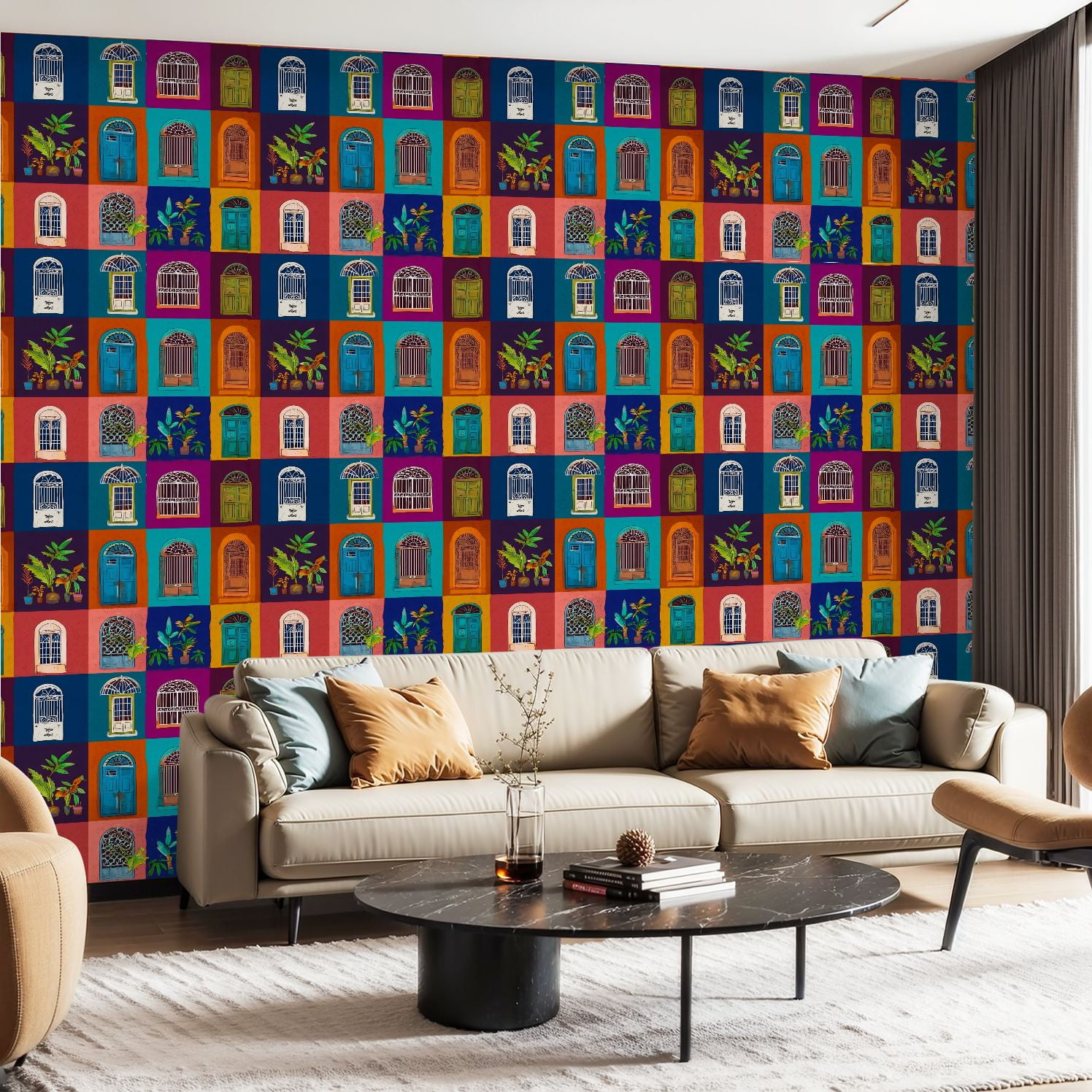 Peel and Stick Wallpaper Contact Paper Goan windows are made from ...