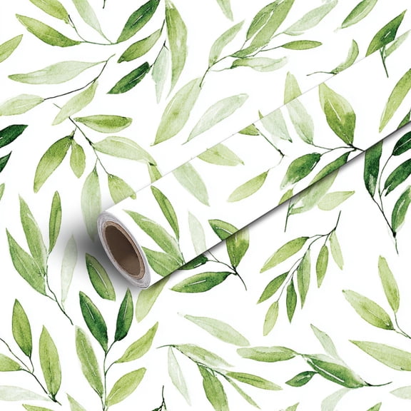 Beautyhero Peel And Stick Wallpaper – 17.7 X 118.1 Inch, Olive Green Leaf Floral Contact Paper, Self-Adhesive Vinyl For Farmhouse Bathroom Or Kitchen Farm Wallpaper