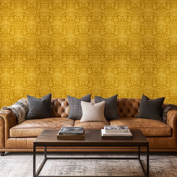 Peel and Stick Wallpaper Contact Paper Luxury golden floral Self Adhesive and Removable 17.7in x 118in
