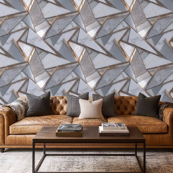 Peel and Stick Wallpaper Contact Paper Modern Marble Effect Stone Bathroom Bedroom Living Room TV Walls Self Adhesive and Removable 17.7in x 118in