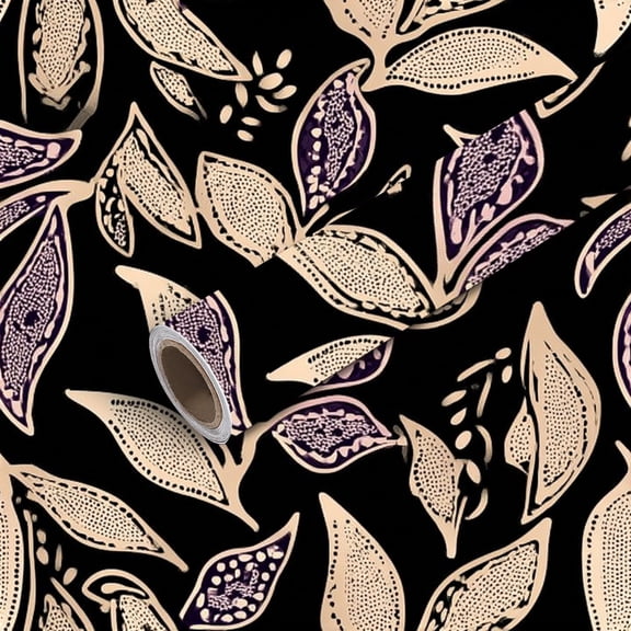 Peel and Stick Wallpaper Contact Paper Motifs African boho paisley Floral Ikat embroidery border Self Adhesive and Removable 17.7in x 118in