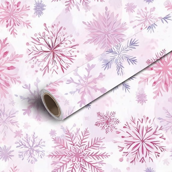 Peel and Stick Wallpaper Contact Paper Snow Snowflake texture Snowfall holiday Self Adhesive and Removable 17.7in x 118in