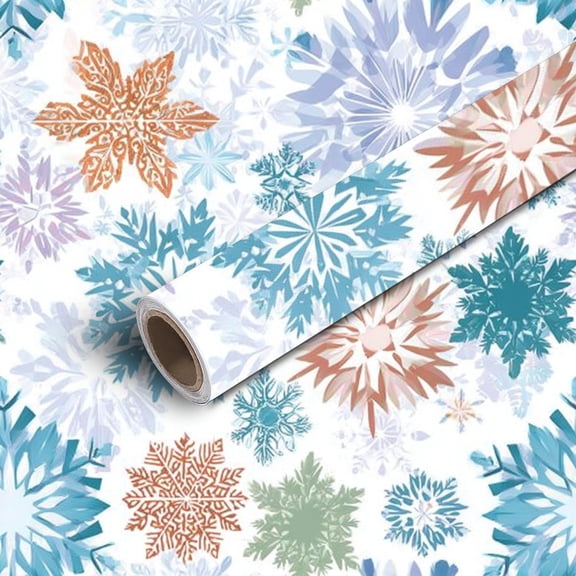 Peel and Stick Wallpaper Contact Paper Snow Snowflake texture Snowfall holiday Self Adhesive and Removable 24in x 118in