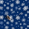 thumbnail image 1 of Peel and Stick Wallpaper Contact Paper Snowflakes Blue snowflake xmas abstract Self Adhesive and Removable 24in x 118in, 1 of 8