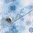 thumbnail image 1 of Peel and Stick Wallpaper Contact Paper Snowflakes Winter textured Christmas Snow ornament Self Adhesive and Removable 17.7in x 118in, 1 of 8
