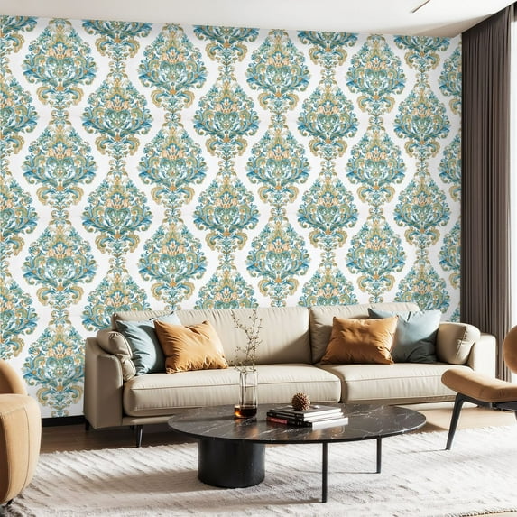Peel and Stick Wallpaper Contact Paper This is Hand painted watercolors Self Adhesive and Removable 24in x 118in