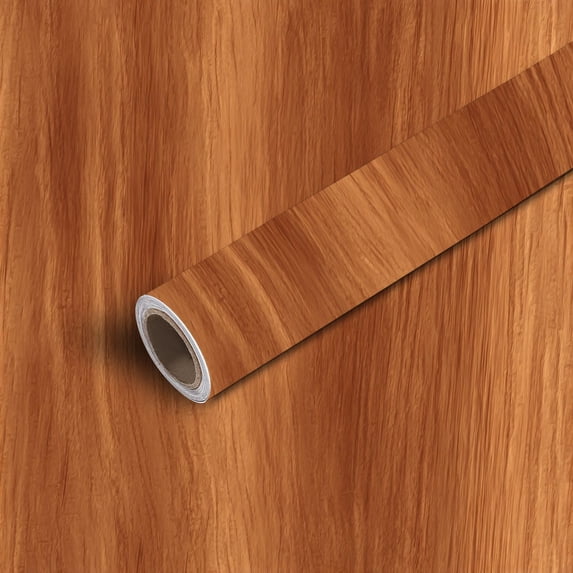 Peel and Stick Wallpaper Contact Paper Wooden Texture Rich Orange Brown Tones Self Adhesive and Removable 17.7in x 118in