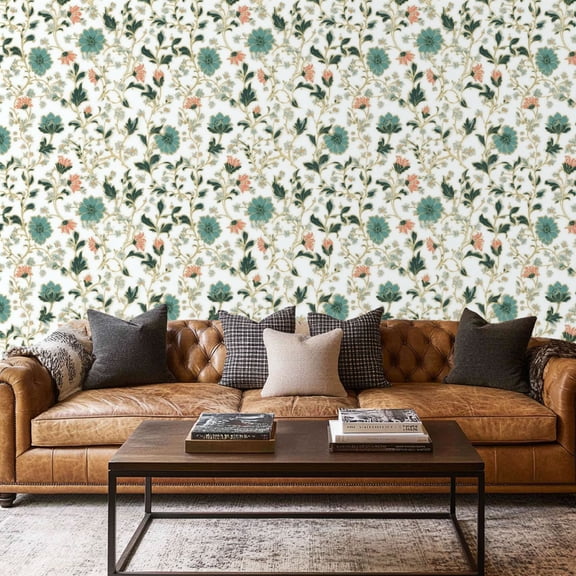 Peel and Stick Wallpaper Contact Paper floral Self Adhesive and Removable 17.7in x 118in