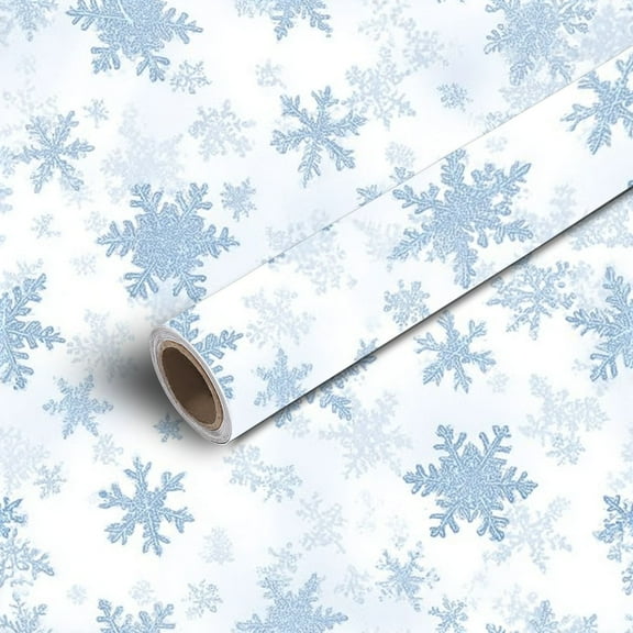 Peel and Stick Wallpaper Contact Paper light colored pastel snowflakes white Self Adhesive and Removable 17.7in x 118in