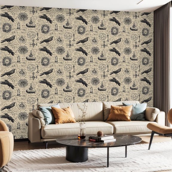 Peel and Stick Wallpaper Contact Paper theme vintage style Abstract hand drawn sketches Self Adhesive and Removable 24in x 118in
