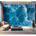 thumbnail image 1 of Peel and Stick Wallpaper Deep Blue Sea Modern Art Wall Mural Decor Self Adhesive and Removable 100in x 144in, 1 of 8