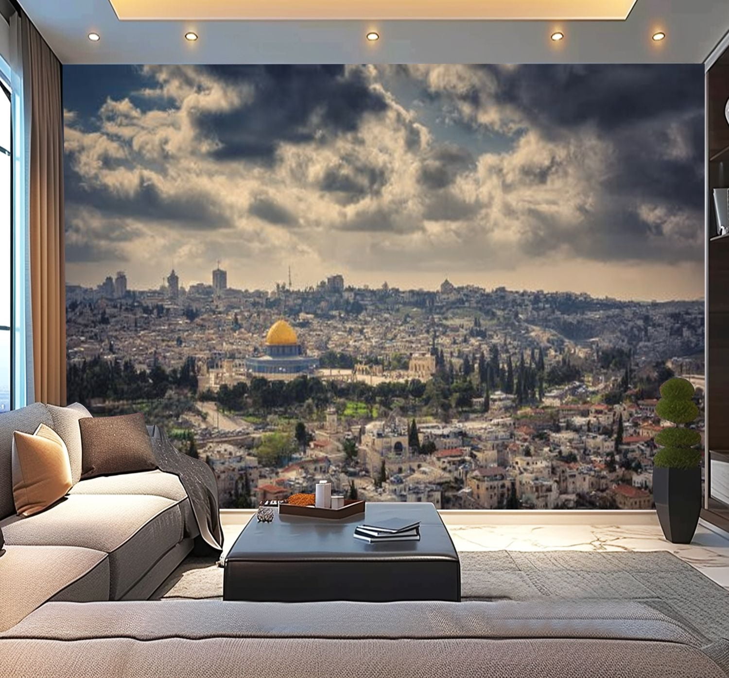 Peel and Stick Wallpaper Dome Rock Palestine Modern Art Wall Mural Decor Self Adhesive and Removable 100in x 144in