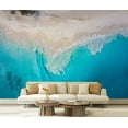 thumbnail image 1 of Peel and Stick Wallpaper Drone photo Grace Bay Providenciales Turks Caicos Modern Art Wall Mural Decor Self Adhesive and Removable 69in x 98in, 1 of 8