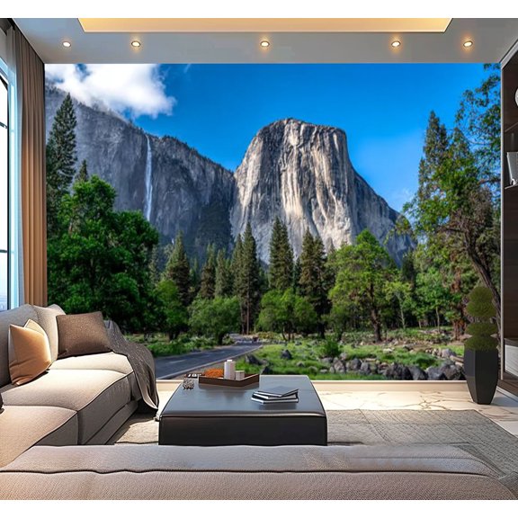 Peel and Stick Wallpaper El Capitan Yosemite Modern Art Wall Mural Decor Self Adhesive and Removable 100in x 144in