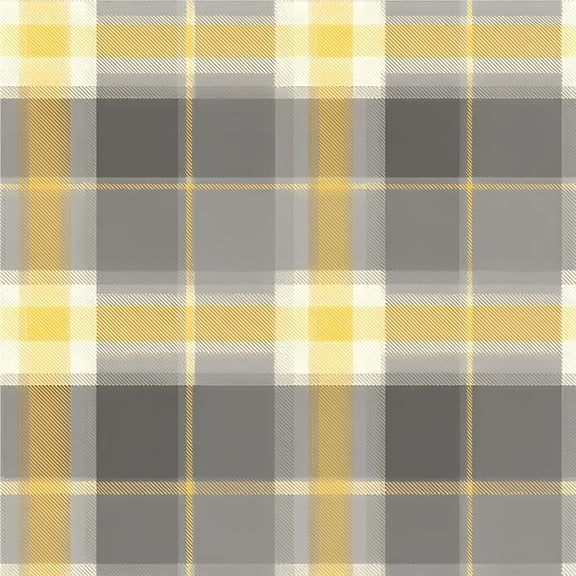 Peel and Stick Wallpaper Gray Yellow Plaid Subtle Checkered Self Adhesive Removable Renter Friendly Contact Paper for Bedroom 24in x 118in