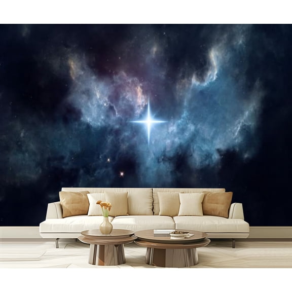 Peel and Stick Wallpaper Guiding Star Modern Art Wall Mural Decor Self Adhesive and Removable 69in x 98in