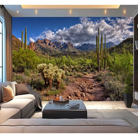 Peel and Stick Wallpaper Hewitt Canyon Modern Art Wall Mural Decor Self Adhesive and Removable 100in x 144in