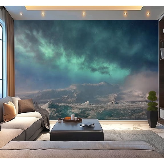 Peel and Stick Wallpaper Iceland Modern Art Wall Mural Decor Self Adhesive and Removable 100in x 144in