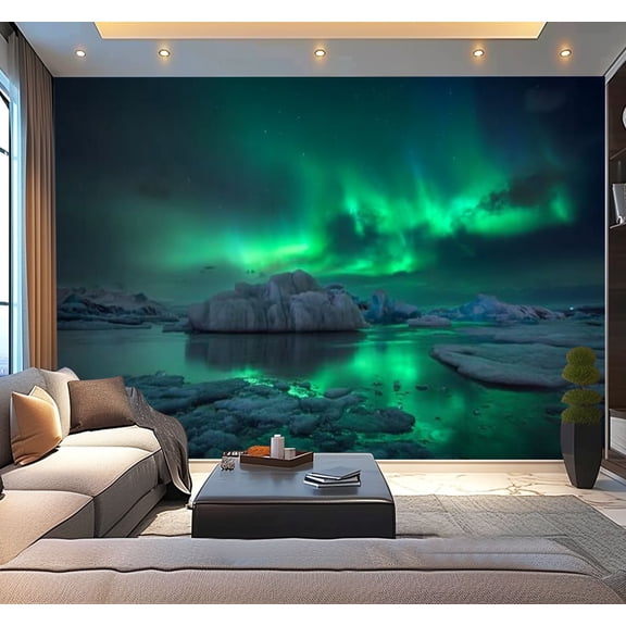 Peel and Stick Wallpaper Jokulsarlon Modern Art Wall Mural Decor Self Adhesive and Removable 100in x 144in