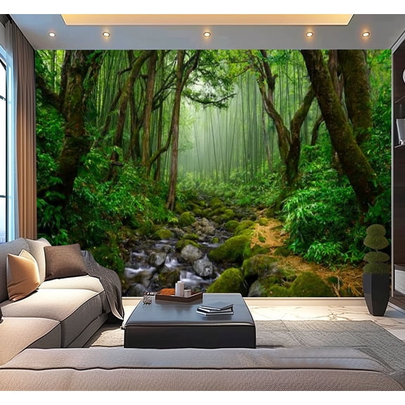 Peel and Stick Wallpaper Jungle Modern Art Wall Mural Decor Self Adhesive and Removable 100in x 144in