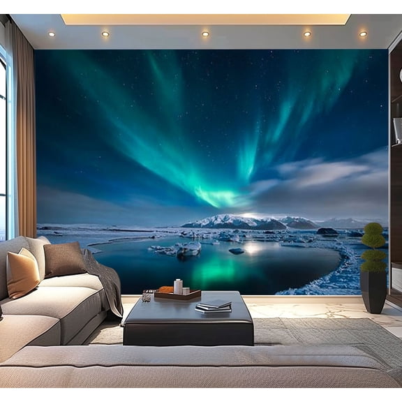 Peel and Stick Wallpaper Lagoon Modern Art Wall Mural Decor Self Adhesive and Removable 100in x 144in