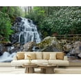 thumbnail image 1 of Peel and Stick Wallpaper Laurel Falls Great Smoky Mountains National Park Modern Art Wall Mural Decor Self Adhesive and Removable 69in x 98in, 1 of 8