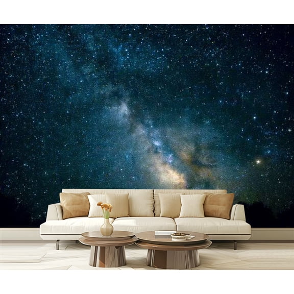 Peel and Stick Wallpaper Milky Way Isle Wight Modern Art Wall Mural Decor Self Adhesive and Removable 69in x 98in