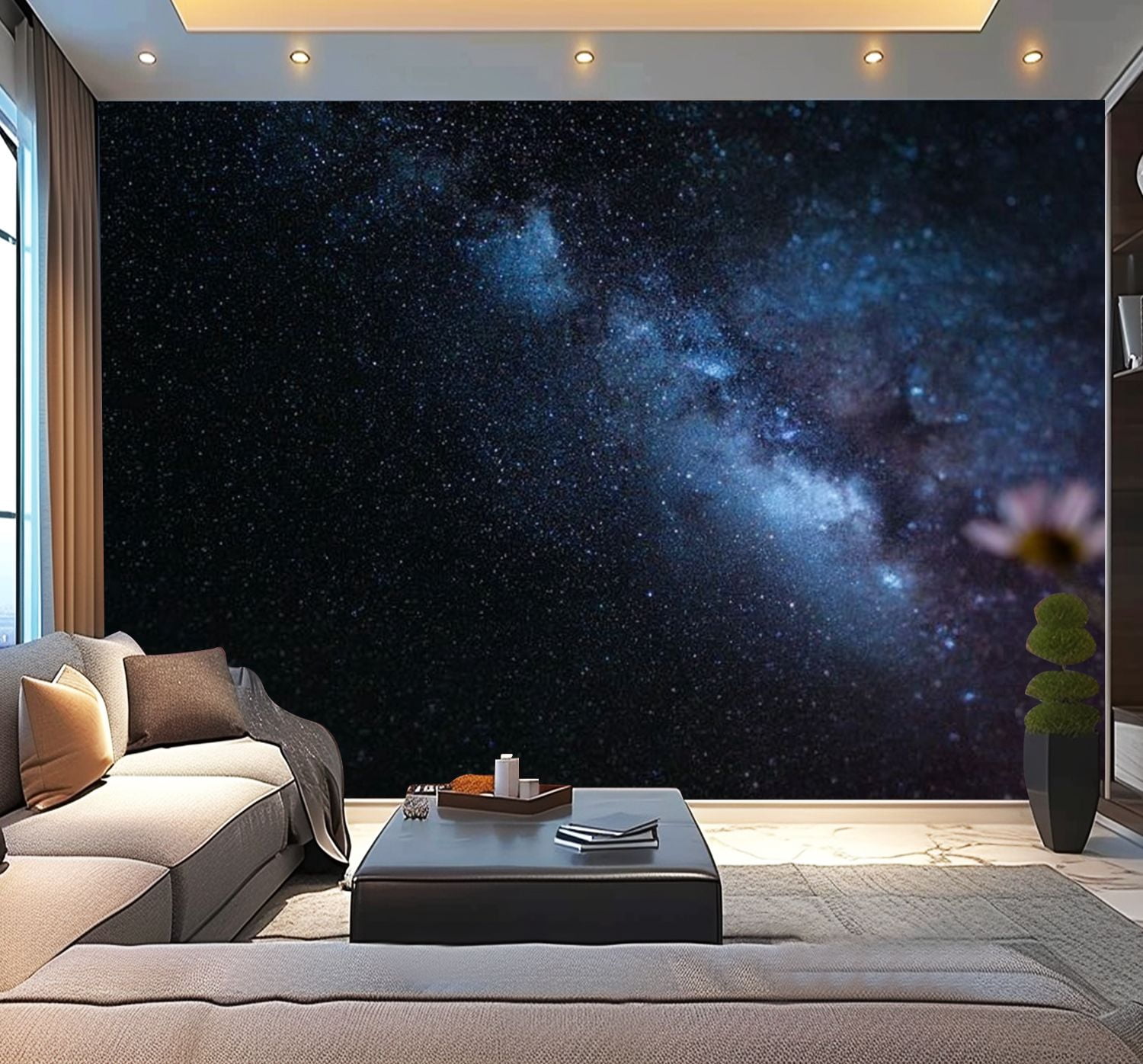 Peel and Stick Wallpaper Milky Way Modern Art Wall Mural Decor Self Adhesive and Removable 100in x 144in