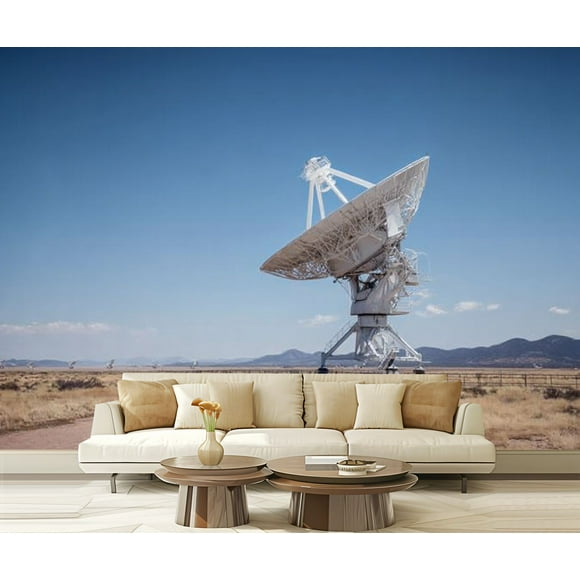 Peel and Stick Wallpaper National Radio Astronomy Observatory Array Socorro Modern Art Wall Mural Decor Self Adhesive and Removable 69in x 98in