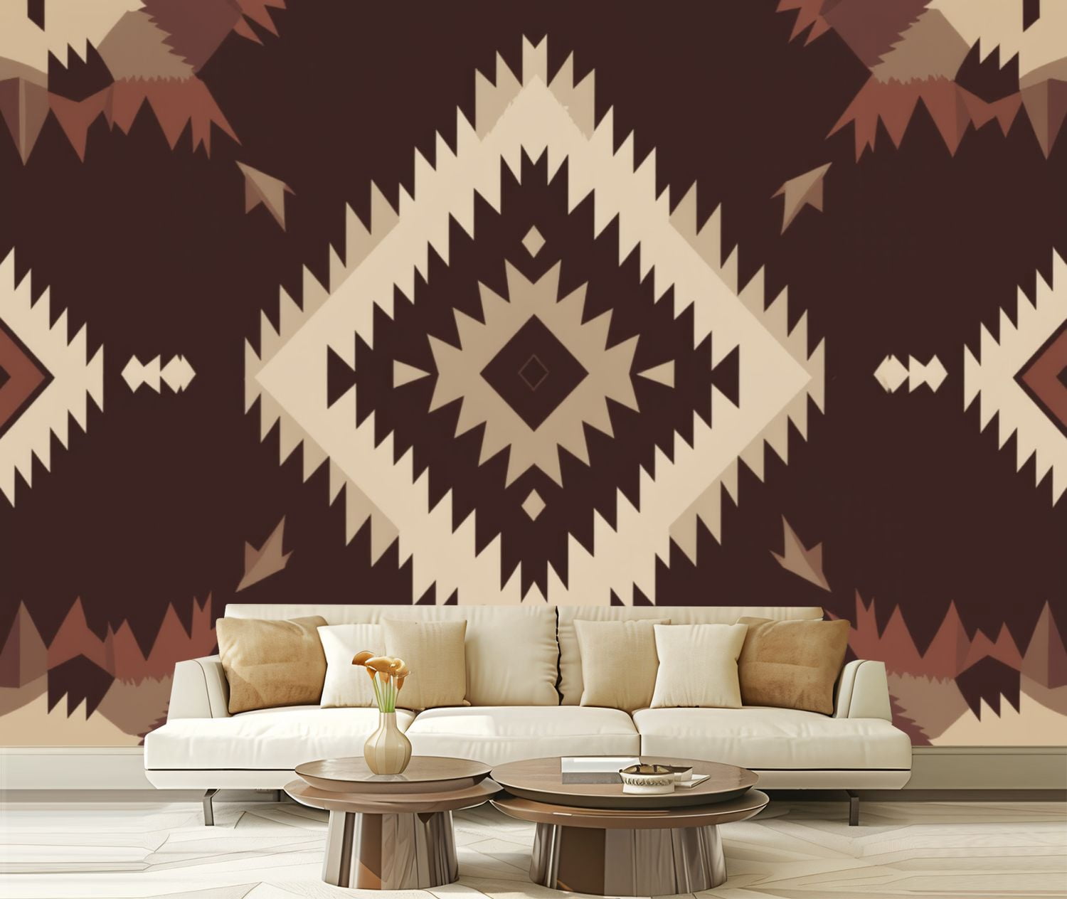 Native Aztec Modern Peel and Stick Wallpaper Native American Southwest Aztec Navajo Modern ...