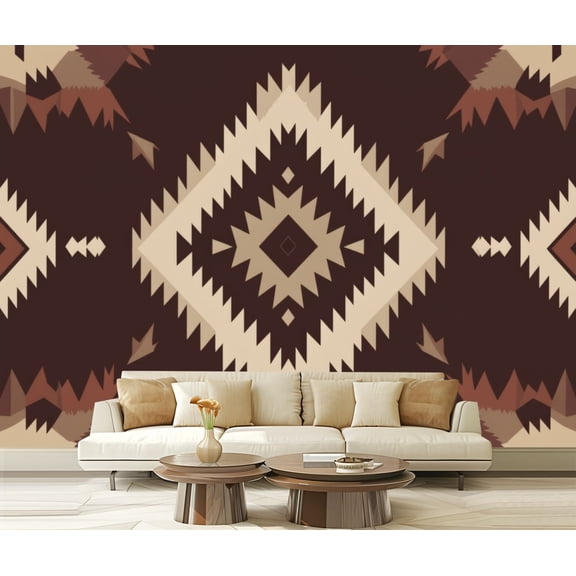 Peel and Stick Wallpaper Native American Southwest Aztec Navajo Modern Art Wall Mural Decor Self Adhesive and Removable 69in x 98in