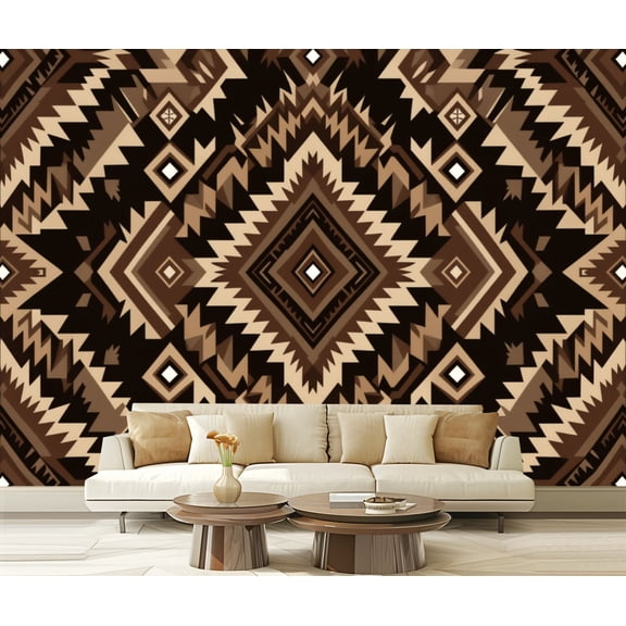 Peel and Stick Wallpaper Native American Southwest Aztec Navajo Modern Art Wall Mural Decor Self Adhesive and Removable 69in x 98in
