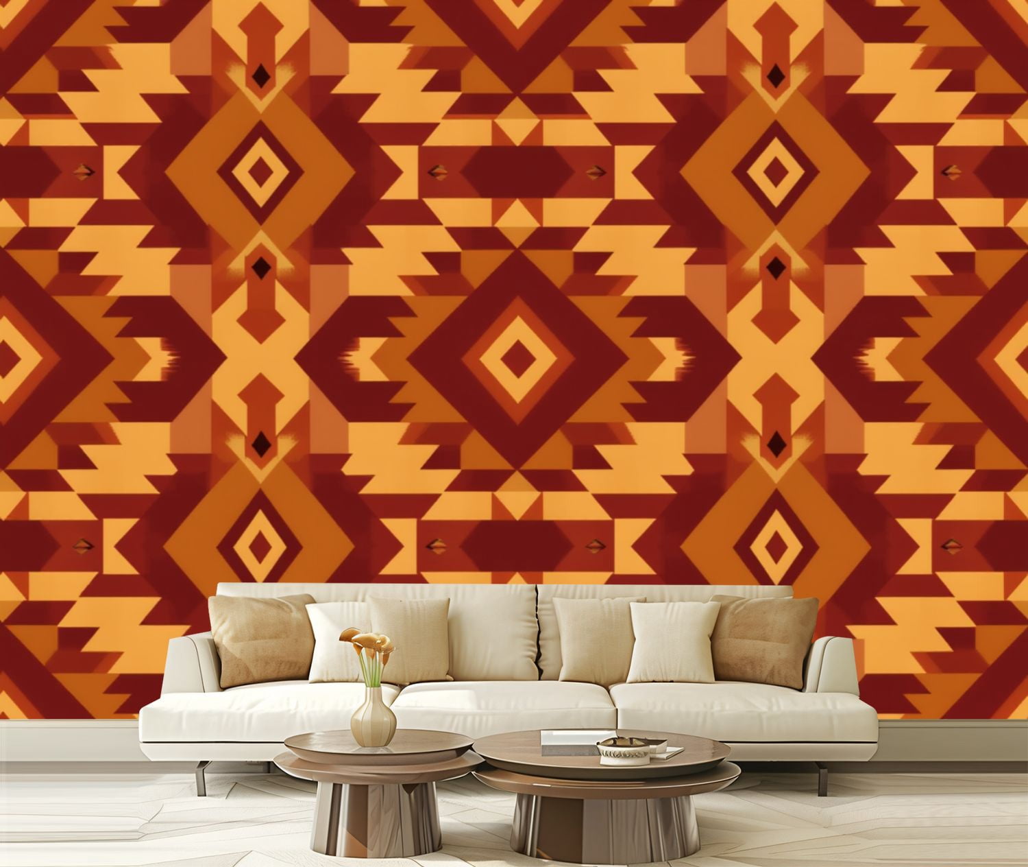 Native Aztec Modern Peel and Stick Wallpaper Native American Southwest Aztec Navajo Modern ...