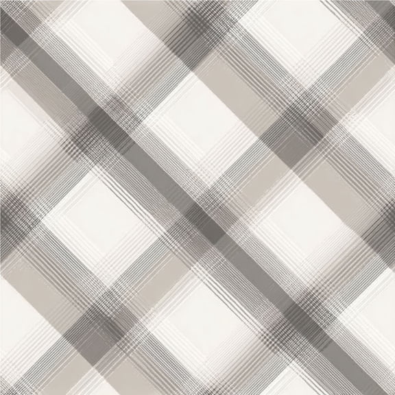Peel and Stick Wallpaper Neutral Gray Beige Plaid Diagonal Self Adhesive Removable Renter Friendly Contact Paper for Bedroom 24in x 118in