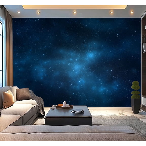 Peel and Stick Wallpaper Night sky filled stars nebulae Modern Art Wall Mural Decor Self Adhesive and Removable 100in x 144in