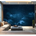 thumbnail image 1 of Peel and Stick Wallpaper Night sky stars clouds Modern Art Wall Mural Decor Self Adhesive and Removable 100in x 144in, 1 of 8